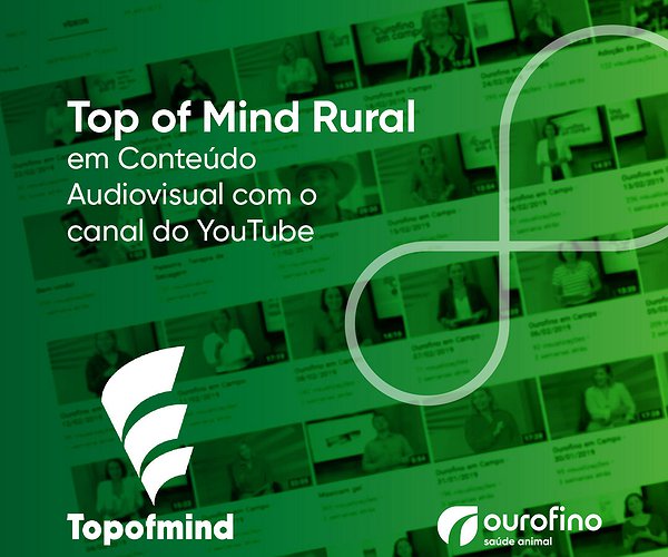Notícias - Canal da Ourofino Saúde Animal no YouTube é Top of Mind