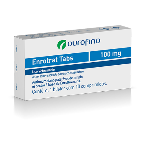 Enrotrat® Tabs 100 mg<br>Cartridge: 1 blister with 10 tablets. Display: 10 blister with 10 tablets.