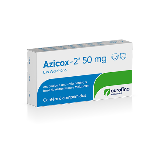 Azicox-2® 50 mg<br>Cartucho con 6 comprimidos.